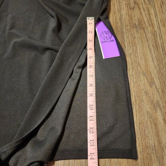 Nikki Lund Dida Funnel Neck Cocktail Dress NWT Black Med - Picture 4 of 12